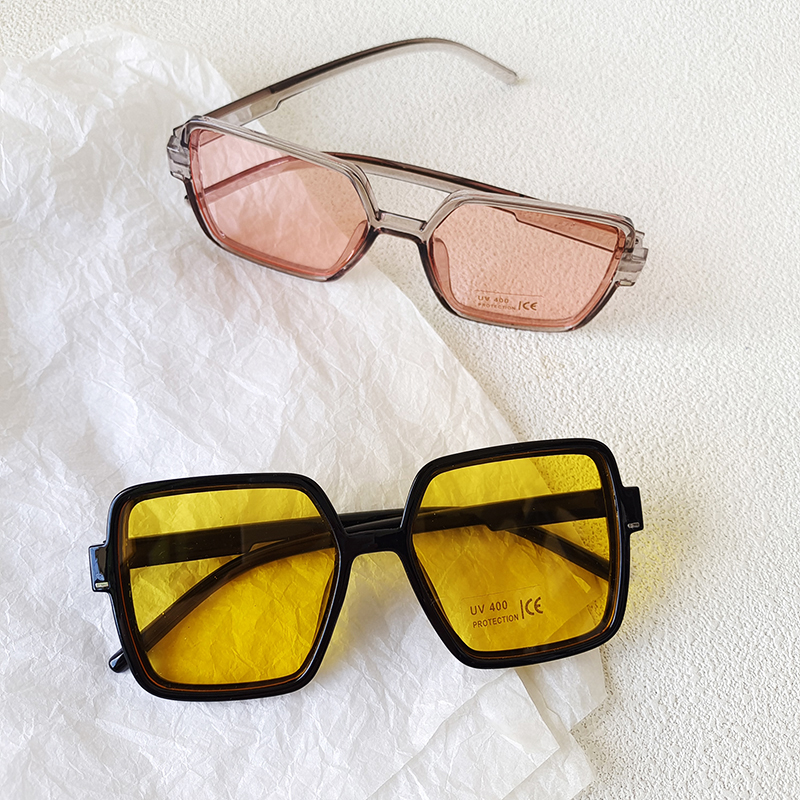 Casual Sweet Cool Style Solid Color Pc Resin Square Full Frame Glasses display picture 5