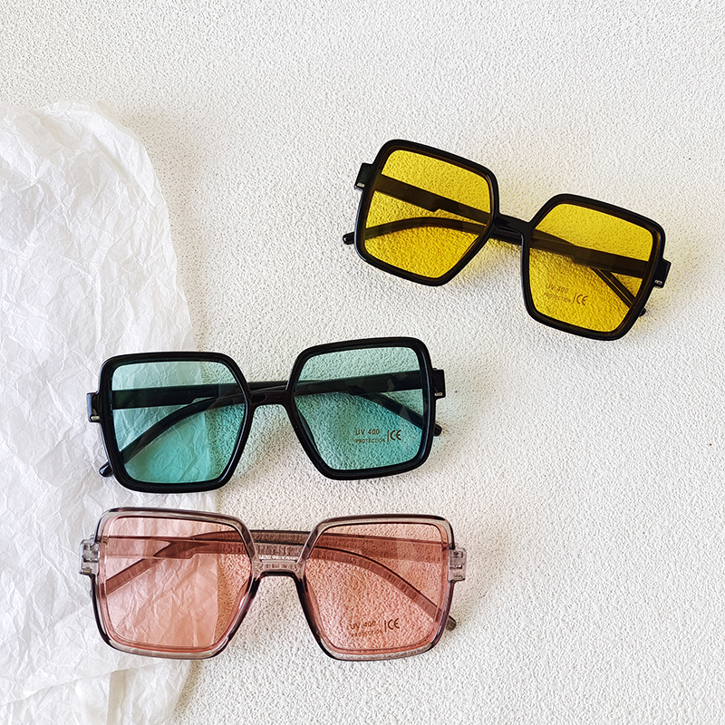 Casual Sweet Cool Style Solid Color Pc Resin Square Full Frame Glasses display picture 2
