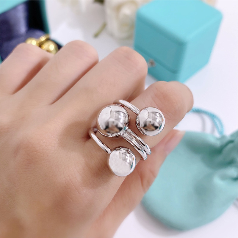 Simple Style Ball Stainless Steel Open Rings display picture 8