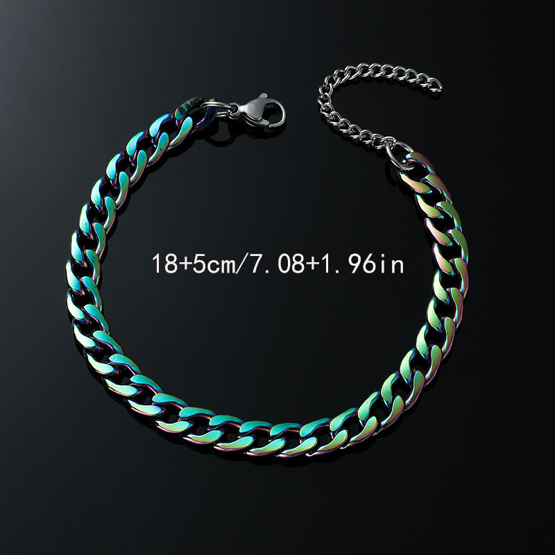 Simple Style Printing Stainless Steel Plating Bracelets display picture 1