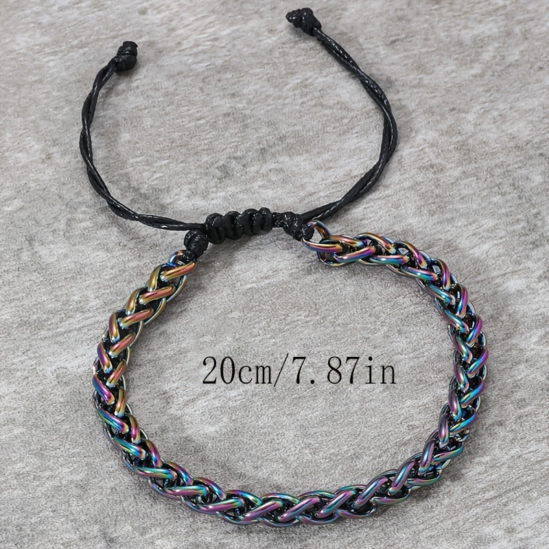 Style Simple Impression Acier Inoxydable Placage Bracelets display picture 9