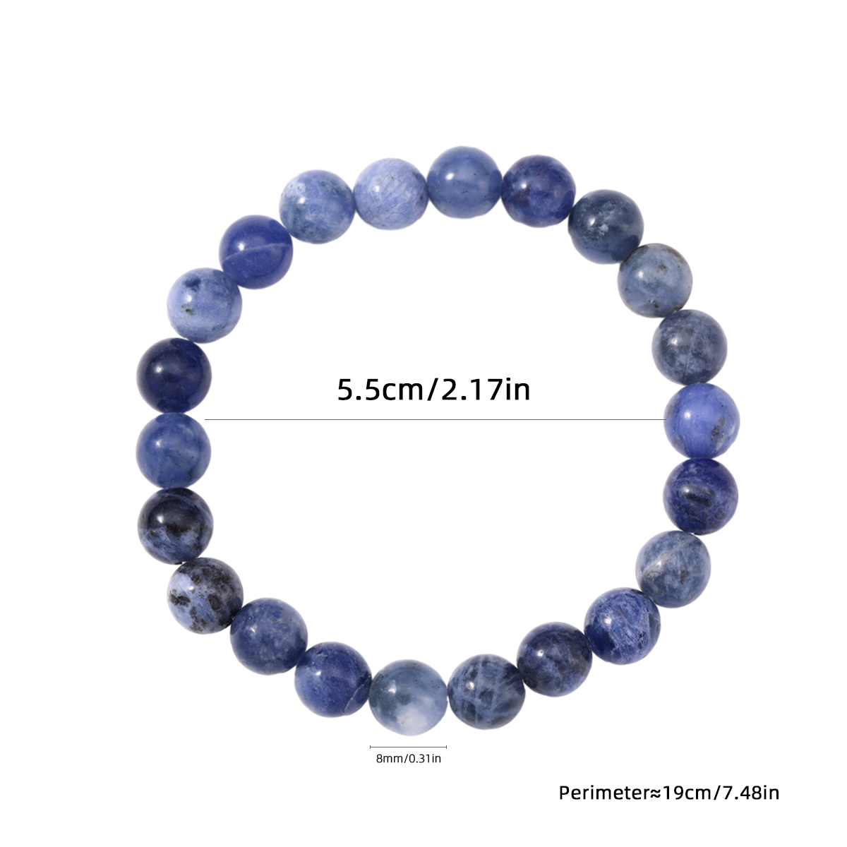 Simple Style Round Natural Stone Beaded Bracelets display picture 5