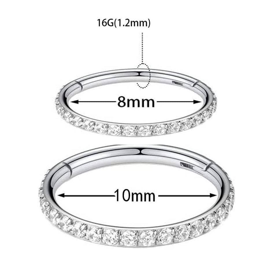 Simple Style Solid Color Stainless Steel Plating Inlay Zircon 18k Gold Plated Nose Ring display picture 4