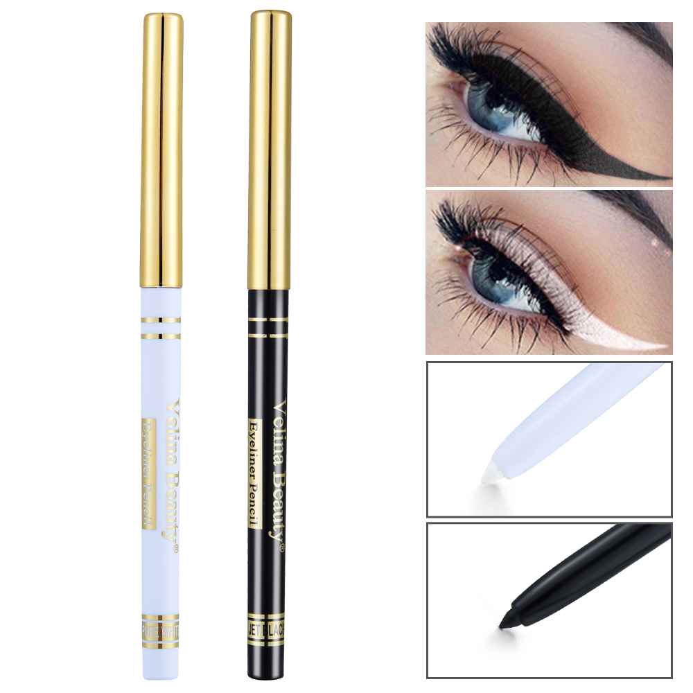 Casual White Black Solid Color Plastic Eyeliner display picture 1