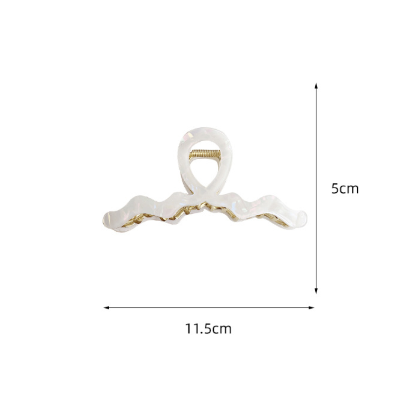 Women's Simple Style Waves Plastic Metal Handmade Hair Claws display picture 12