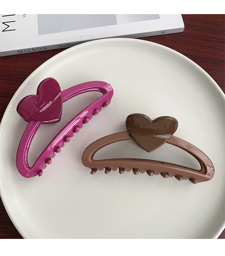 Simple Style Heart Shape Plastic Hair Claws display picture 4