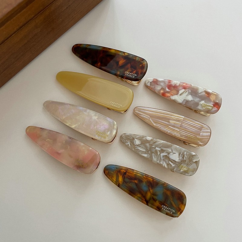Women's Simple Style Marble Plastic Resin Hair Clip display picture 2