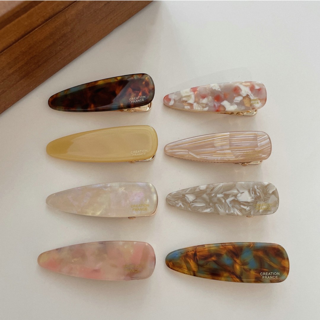 Women's Simple Style Marble Plastic Resin Hair Clip display picture 3