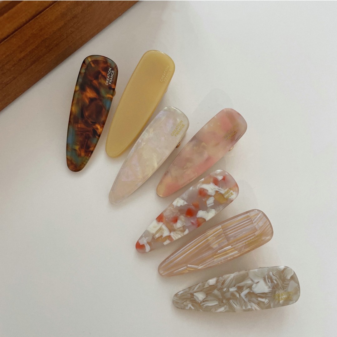 Women's Simple Style Marble Plastic Resin Hair Clip display picture 7
