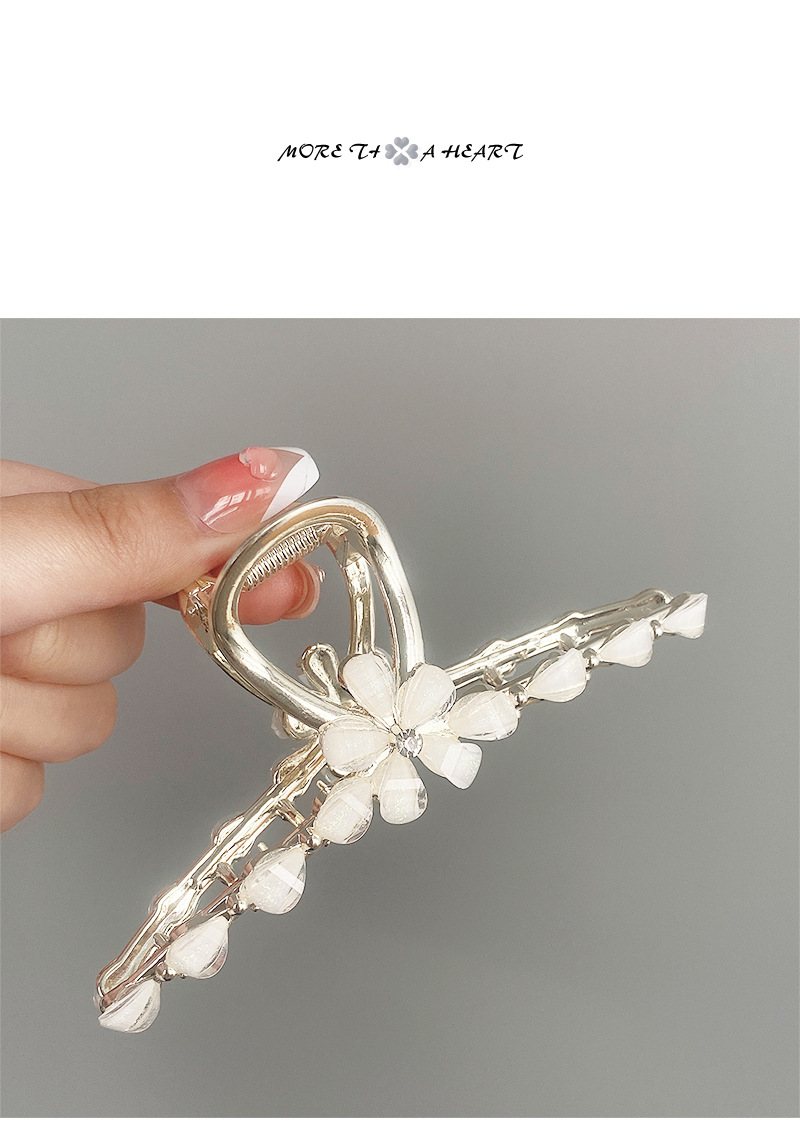 Simple Style Flower Alloy Hair Claws display picture 1