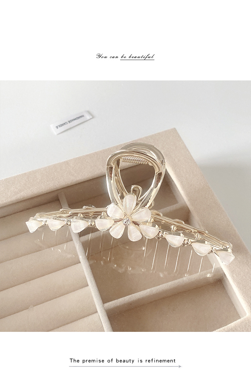 Simple Style Flower Alloy Hair Claws display picture 2
