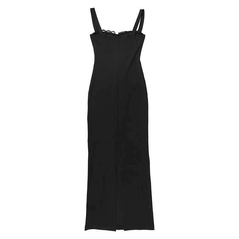 Women's Strap Dress Elegant Sexy Sling Collar Lace Sleeveless Solid Color Maxi Long Dress Banquet display picture 26