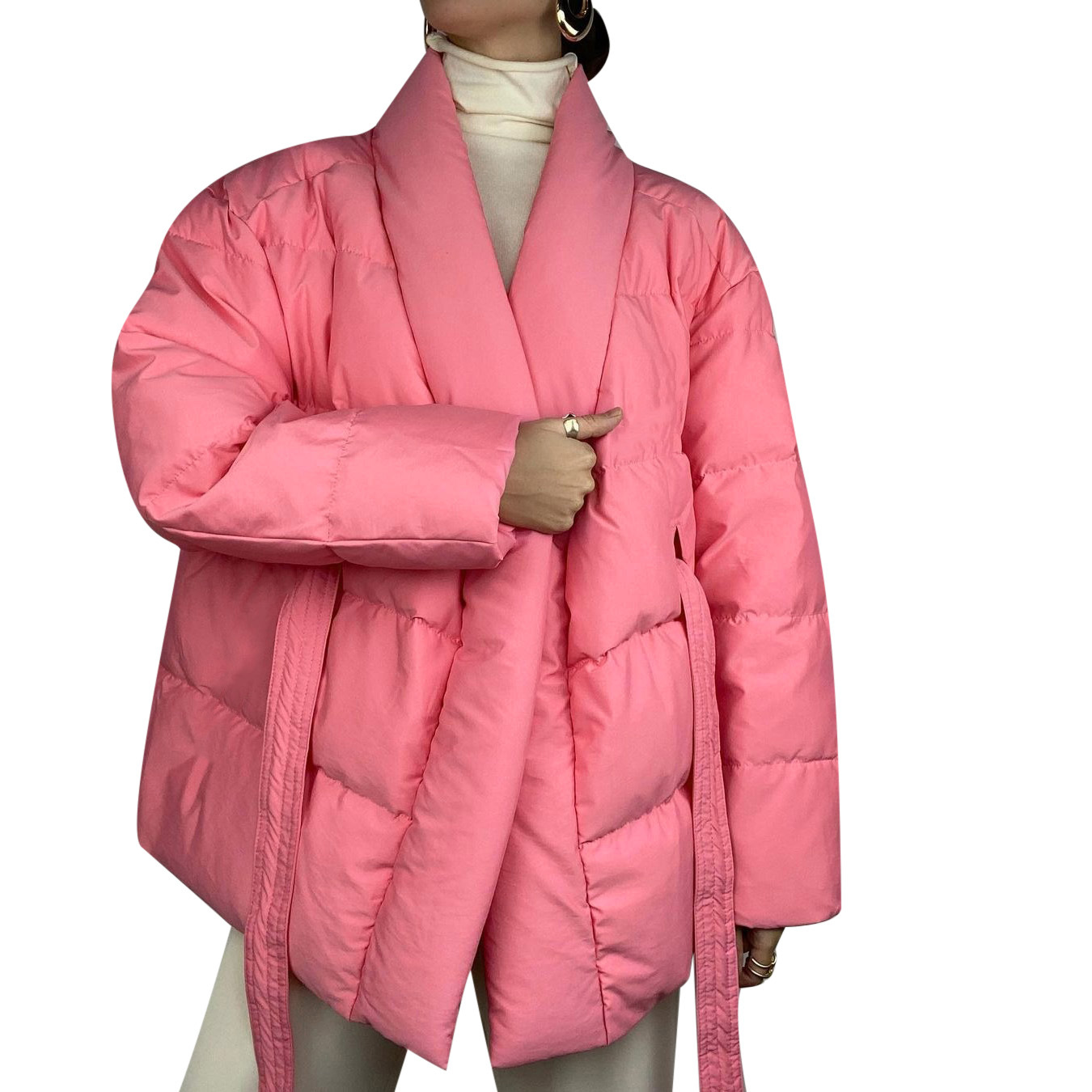 Femmes Décontractée Couleur Unie Nouer Manteau Vêtements En Coton display picture 10