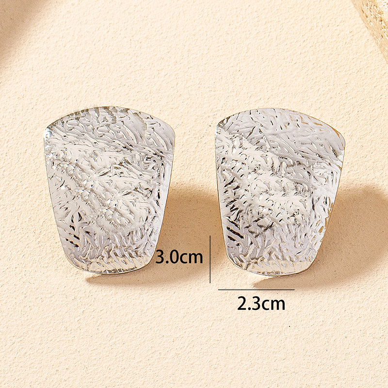 Wholesale Jewelry Simple Style Classic Style Square Alloy 14k Gold Plated Plating Ear Studs display picture 4