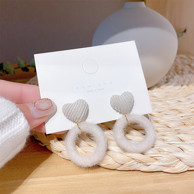 1 Pair Casual Sweet Round Heart Shape Alloy Drop Earrings display picture 10
