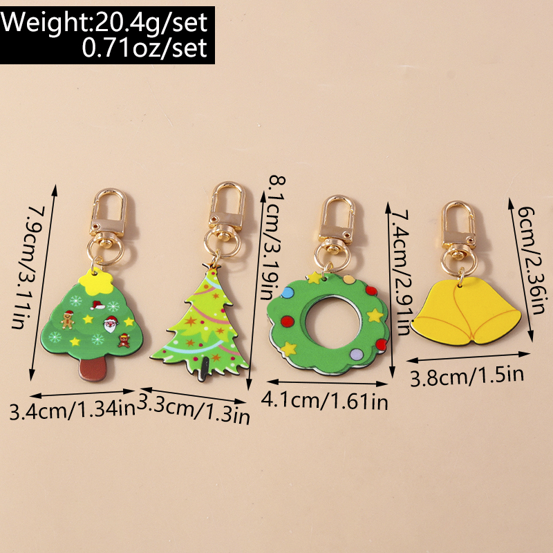Classic Style Santa Claus Zinc Alloy Christmas Keychain display picture 13