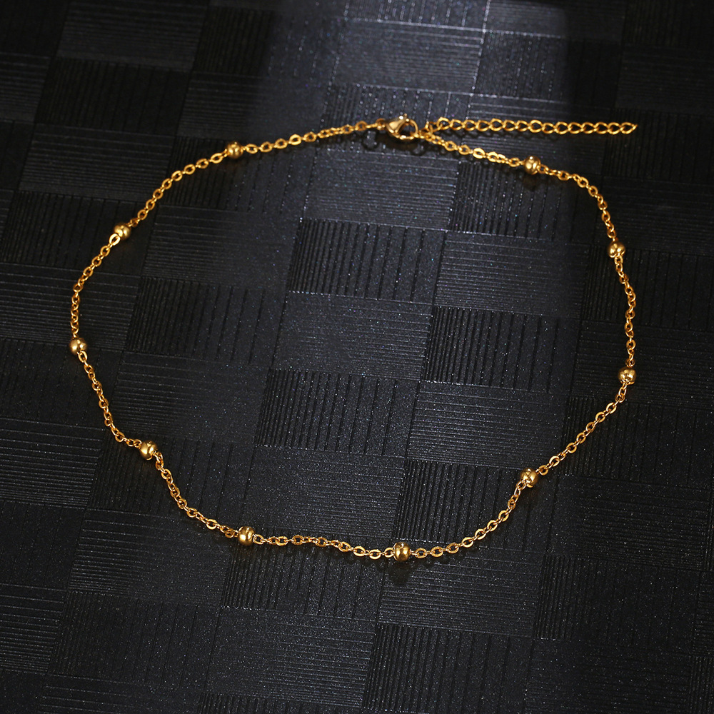 Acero Inoxidable 304 Chapados en oro de 18k Estilo IG Estilo Simple Enchapado Color Sólido Collar display picture 4