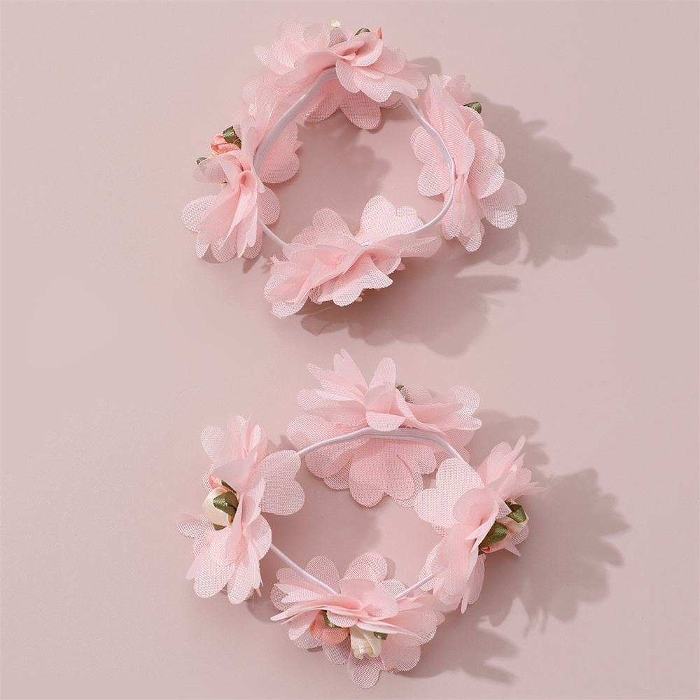 Cute Sweet Flower Cloth Appliques Hair Tie display picture 9