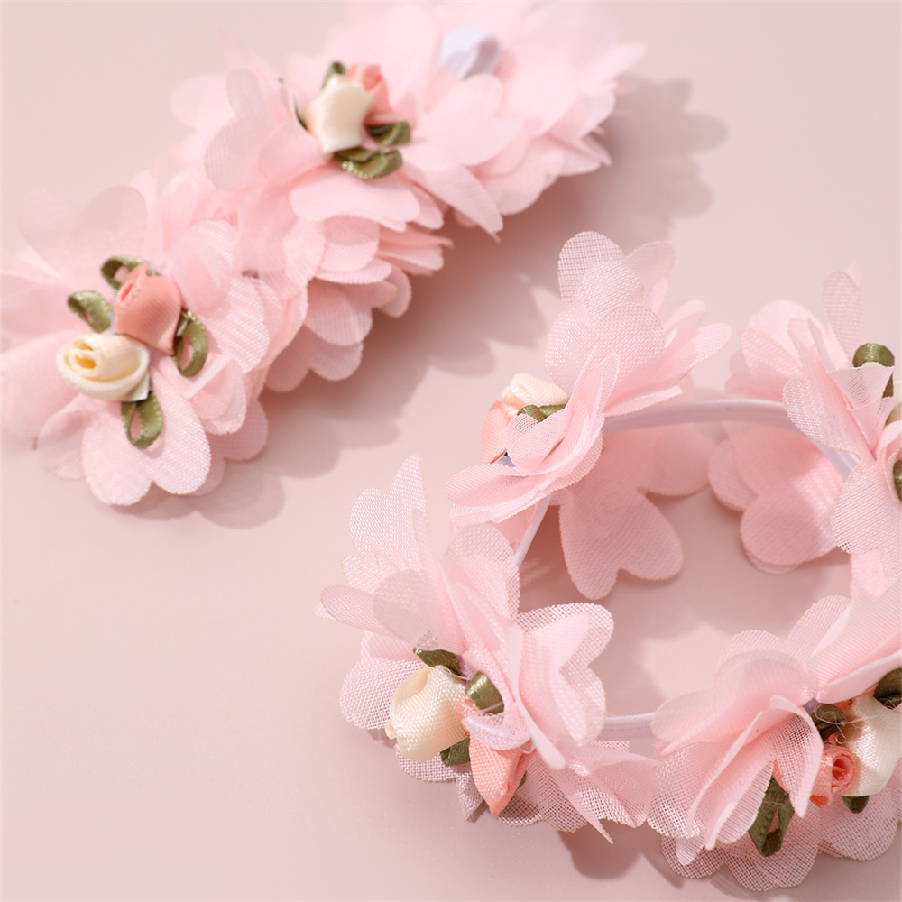 Cute Sweet Flower Cloth Appliques Hair Tie display picture 10