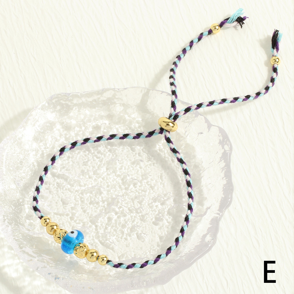 Bohemian Streetwear Devil's Eye Glass Rope Knitting Women's Bracelets display picture 10