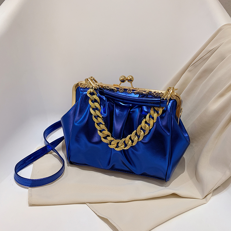 Women's Pu Leather Solid Color Basic Vintage Style Sewing Thread Square Clasp Frame Shoulder Bag Handbag Crossbody Bag display picture 2
