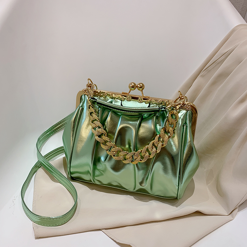 Women's Pu Leather Solid Color Basic Vintage Style Sewing Thread Square Clasp Frame Shoulder Bag Handbag Crossbody Bag display picture 4