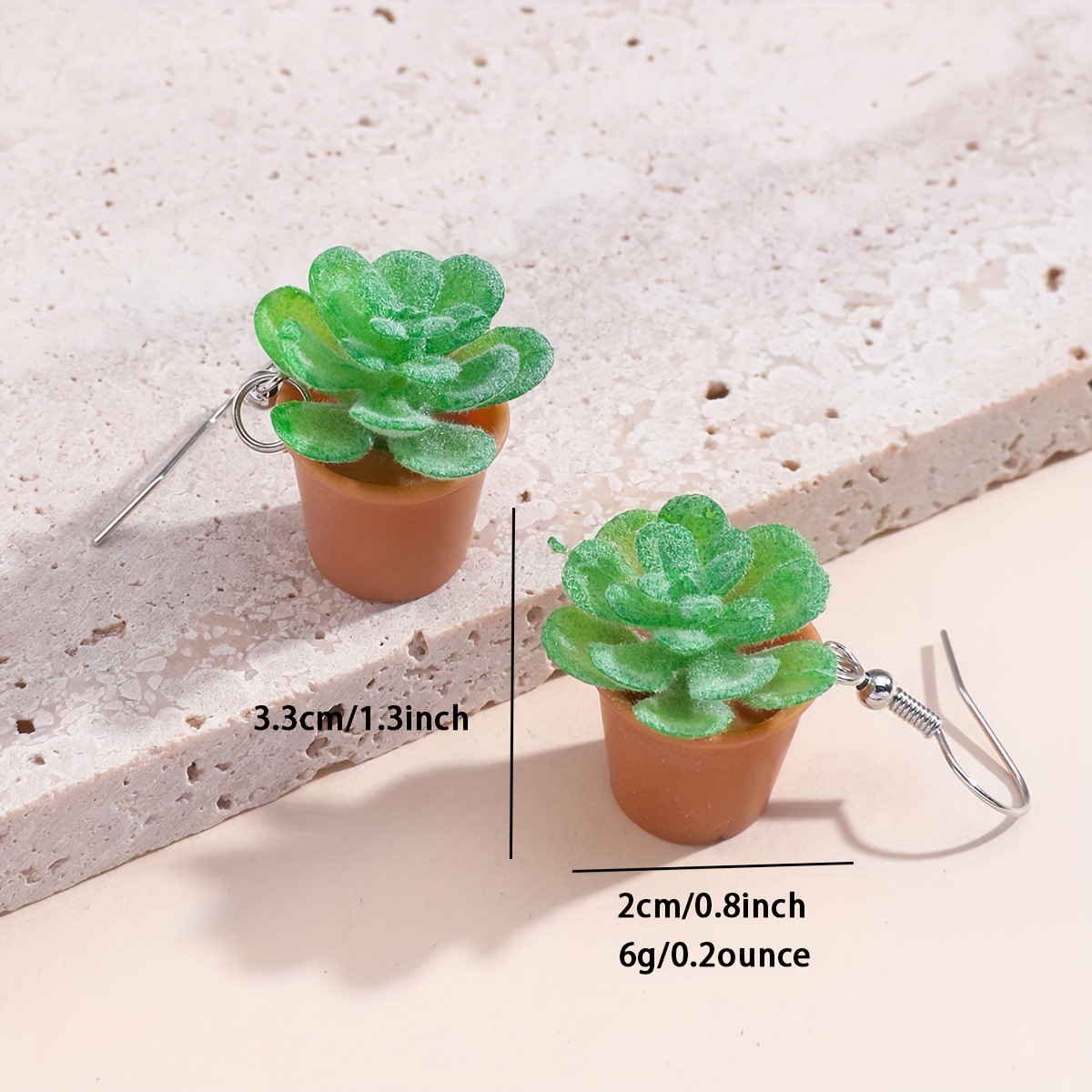 1 Paire Style Simple Plante Placage Alliage Boucles D'oreilles display picture 1
