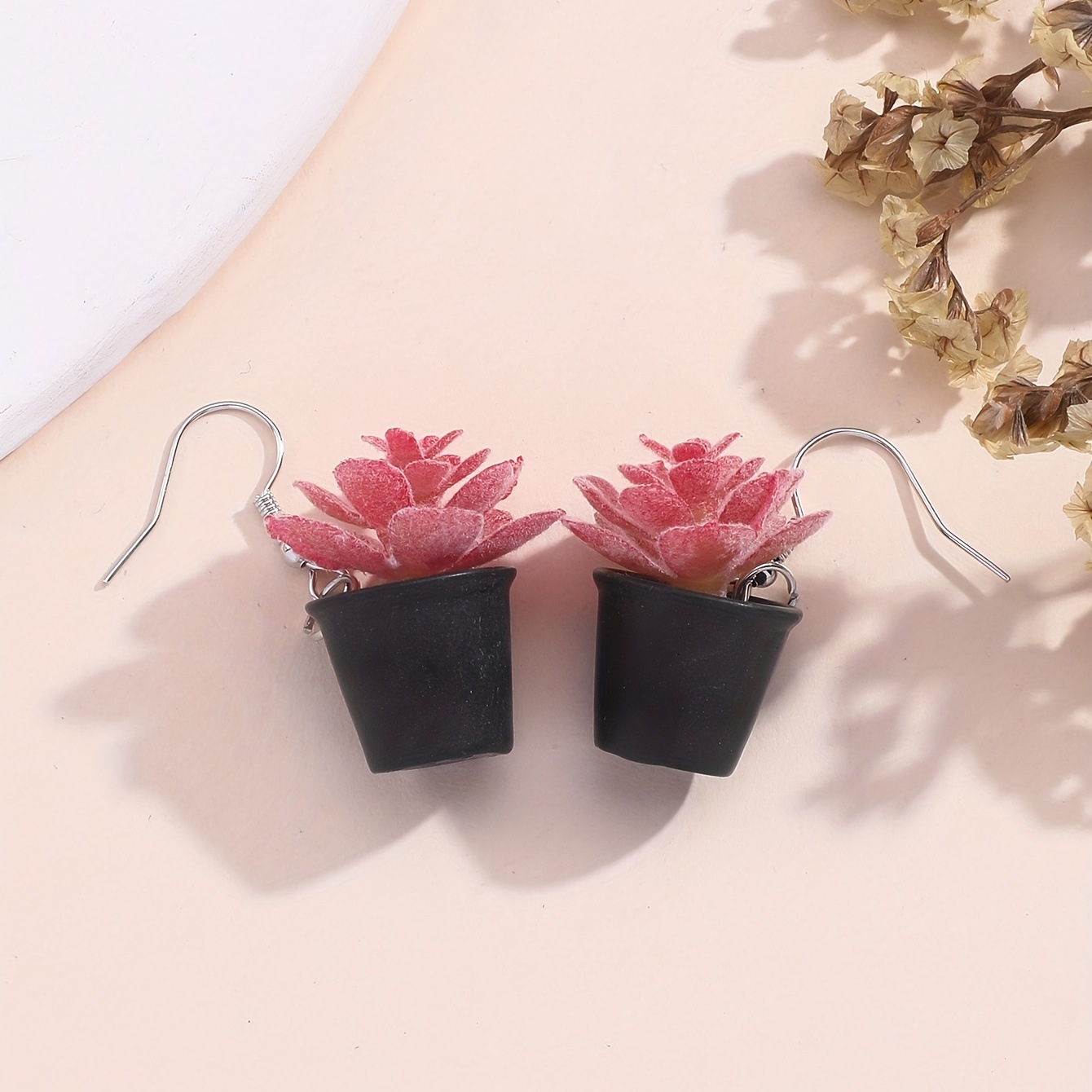 1 Paire Style Simple Plante Placage Alliage Boucles D'oreilles display picture 6