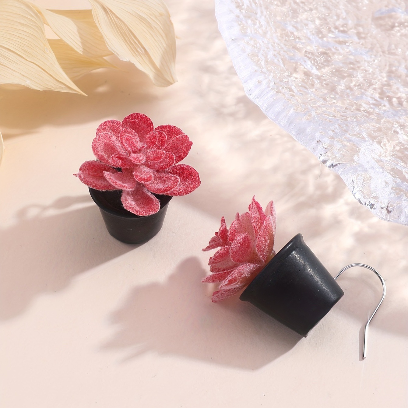 1 Pair Simple Style Plant Plating Alloy Drop Earrings display picture 7
