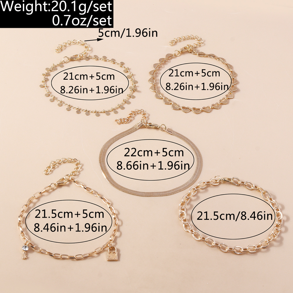 Simple Style Classic Style Solid Color Zinc Alloy Women's Anklet display picture 12
