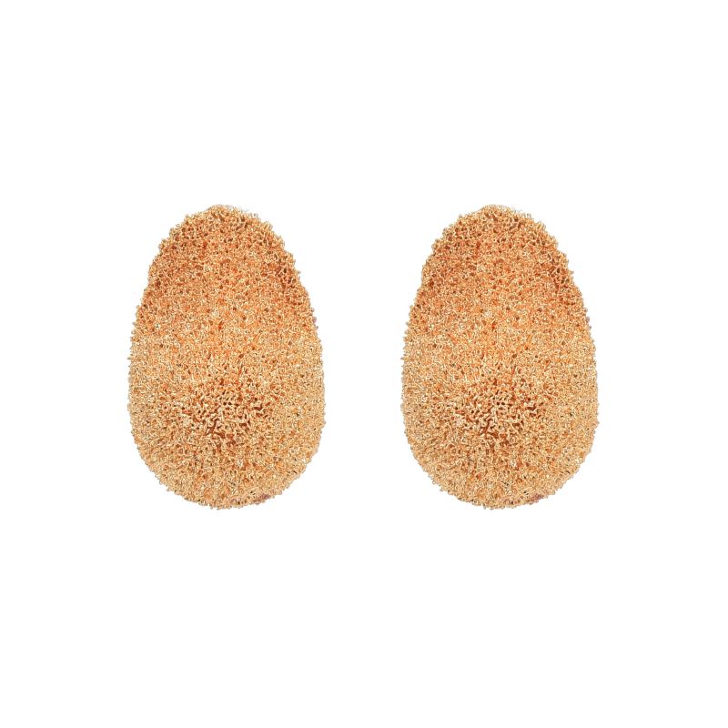 1 Pair Casual Luxurious Simple Style Solid Color Plating Copper 18K Gold Plated Ear Studs display picture 4