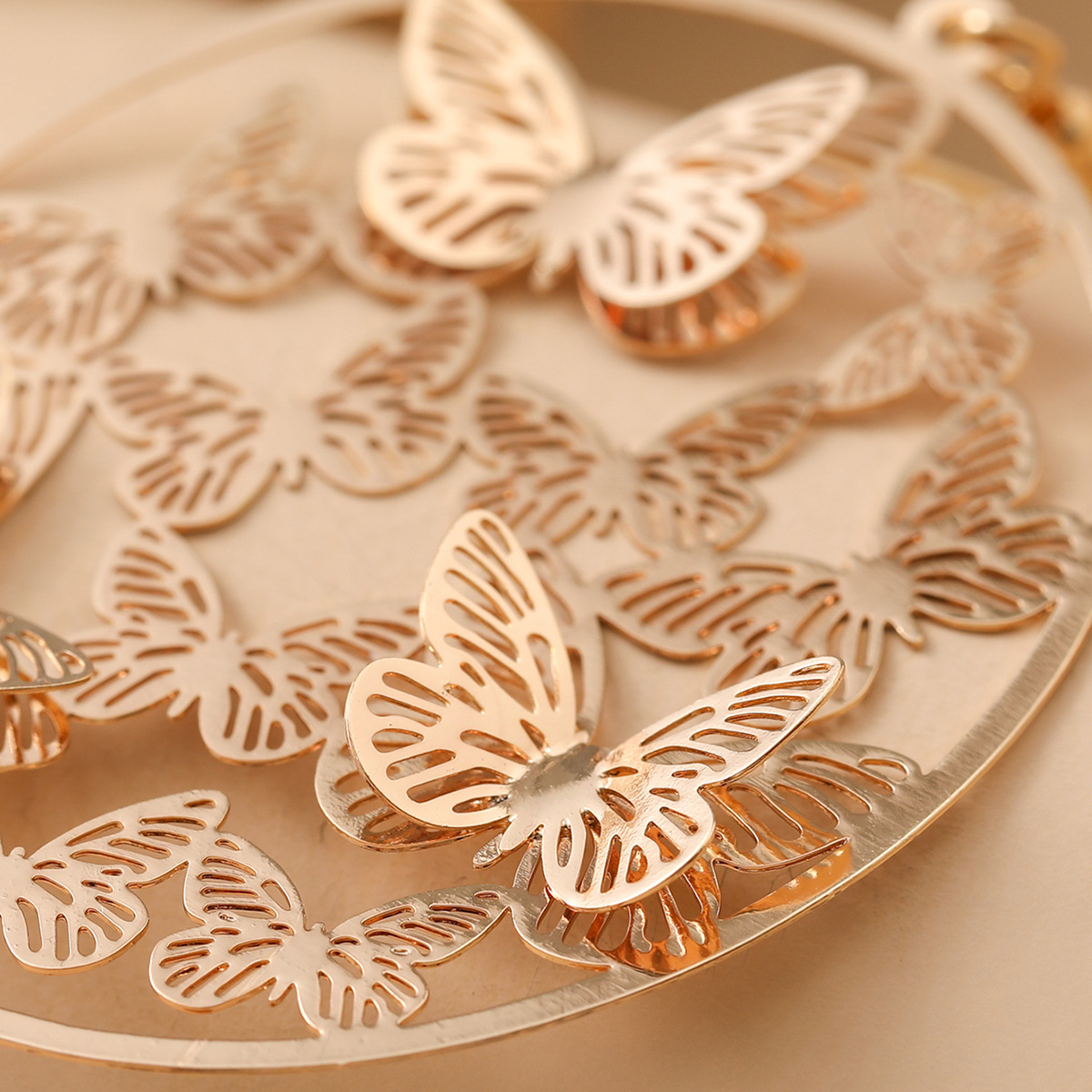 1 Pair Sweet Butterfly Plating Metal Drop Earrings display picture 3