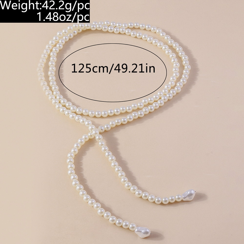 Elegant Round Artificial Pearl Beaded Women's Necklace display picture 10