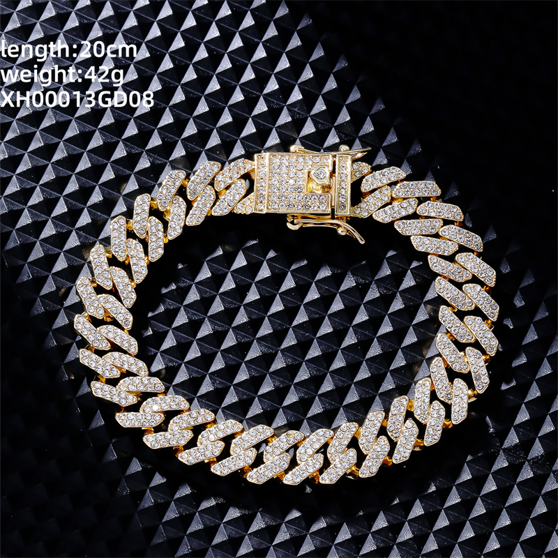Hip-Hop Vintage Style Simple Style Solid Color 304 Stainless Steel Gold Plated Silver Plated Zircon Bracelets In Bulk display picture 2