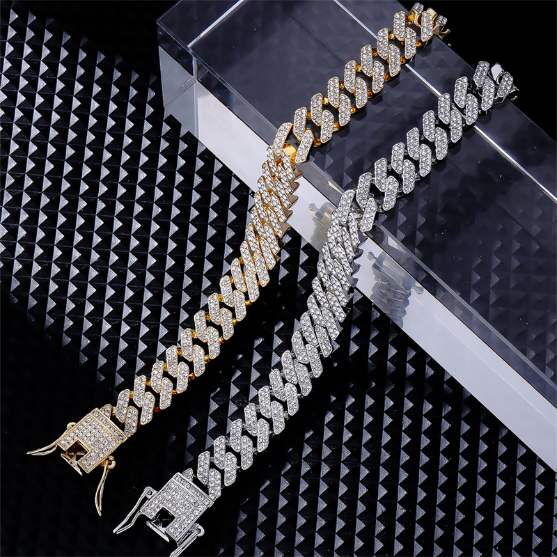 Hip-Hop Vintage Style Simple Style Solid Color 304 Stainless Steel Gold Plated Silver Plated Zircon Bracelets In Bulk display picture 6