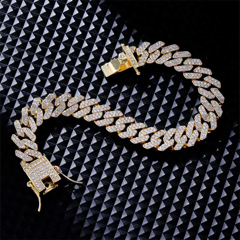 Hip-Hop Vintage Style Simple Style Solid Color 304 Stainless Steel Gold Plated Silver Plated Zircon Bracelets In Bulk display picture 4