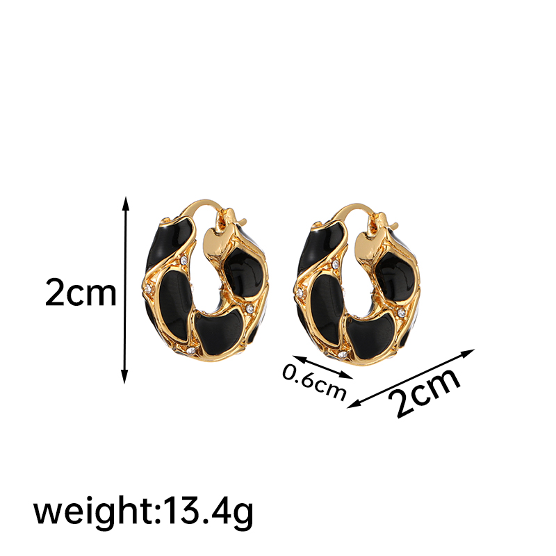 1 Pair French Style Geometric Plating Copper 18k Gold Plated Ear Studs display picture 8