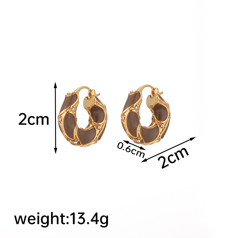1 Pair French Style Geometric Plating Copper 18k Gold Plated Ear Studs display picture 6