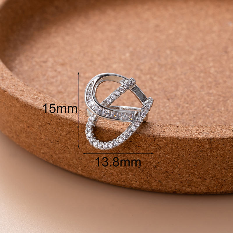 1 Piece Ear Cartilage Rings & Studs Sweet Moon Copper Plating Inlay Zircon display picture 9