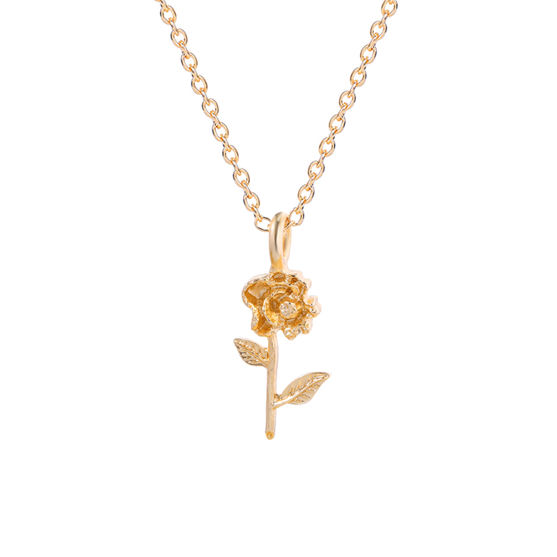 Simple Style Flower Zircon Alloy Wholesale Pendant Necklace display picture 6