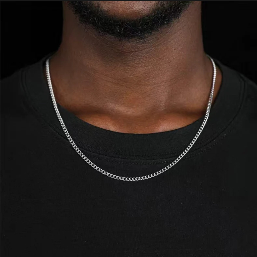 Hip-hop Solid Color Stainless Steel Men's Necklace display picture 3