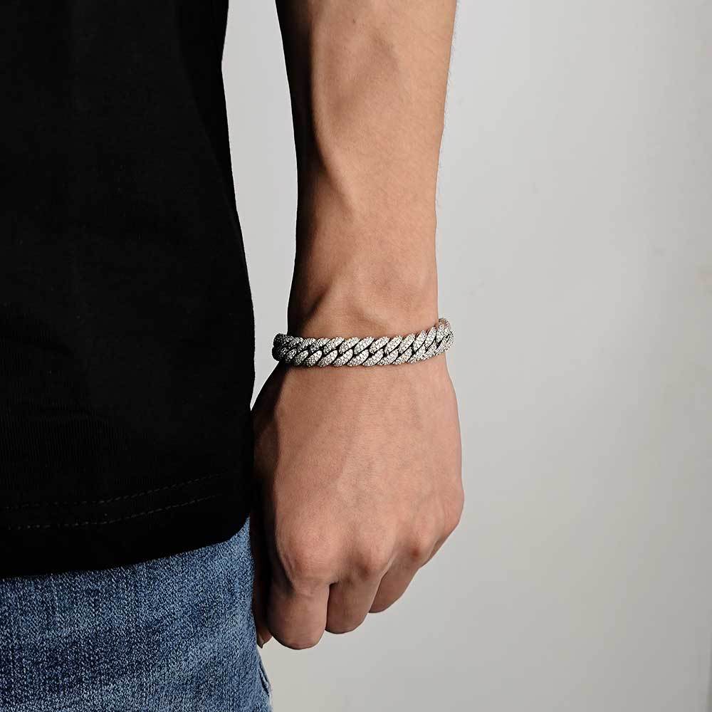 Hip Hop Geométrico Cobre Embutido Circón Hombres Pulsera display picture 2