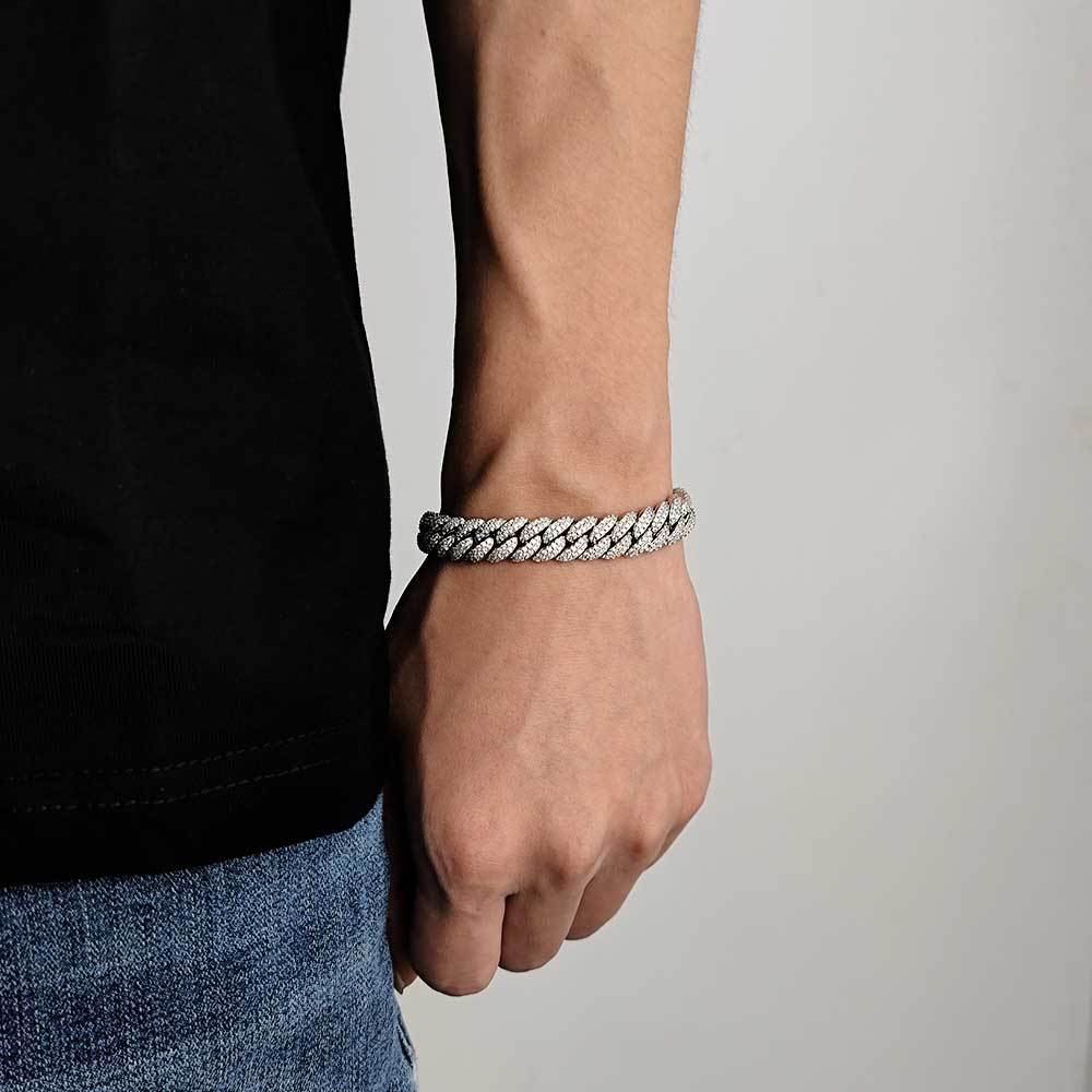 Hip-hop Geometric Copper Inlay Zircon Men's Bracelets display picture 2