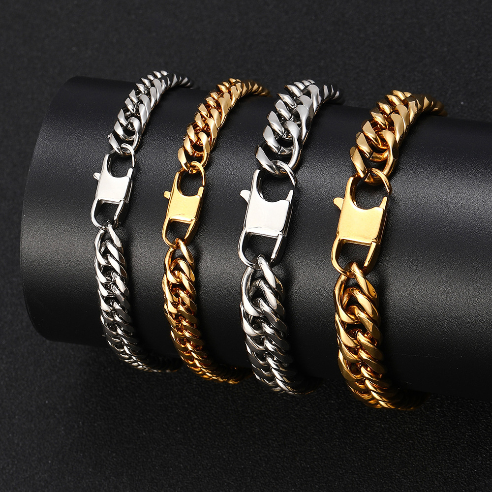 Hip-hop Geometric Stainless Steel Plating Unisex Bracelets display picture 2