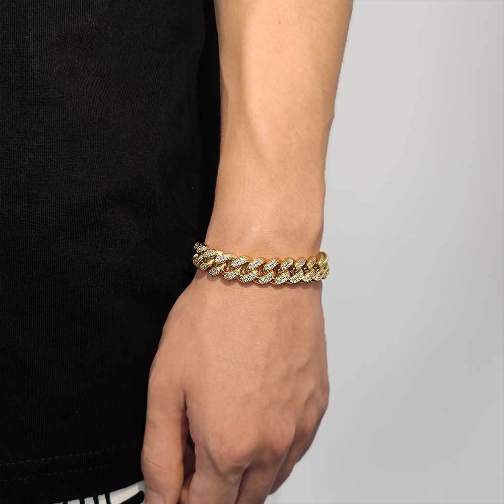 Hip-hop Streetwear Geometric Copper Inlay Zircon Men's Bracelets display picture 1