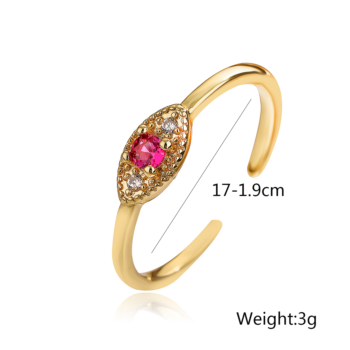Retro Simple Style Commute Geometric Copper Plating Inlay Zircon 18k Gold Plated Open Rings display picture 1