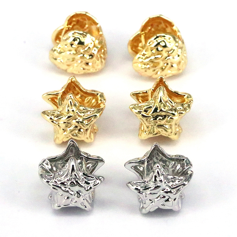 1 Pair Vintage Style Simple Style Star Heart Shape Plating Copper Gold Plated Ear Cuffs display picture 6