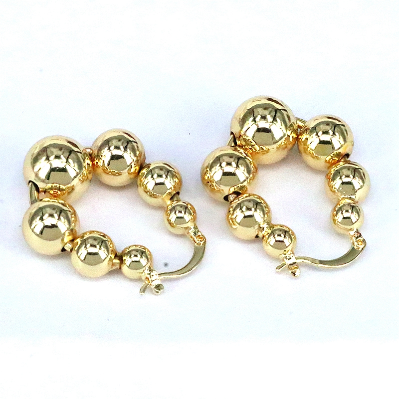 1 Pair Vintage Style Simple Style Round Plating Copper Gold Plated Earrings display picture 6