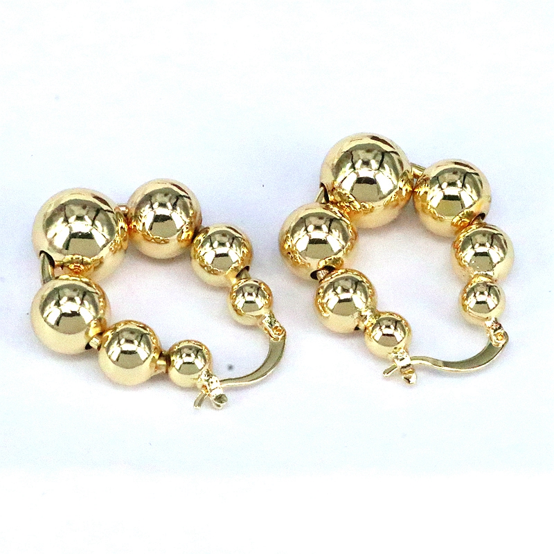 1 Paire Style Vintage Style Simple Rond Placage Le Cuivre Plaqué Or Des Boucles D'oreilles display picture 6