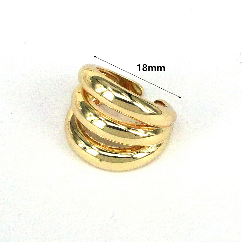 Simple Style Geometric Copper Plating Gold Plated Open Rings display picture 2